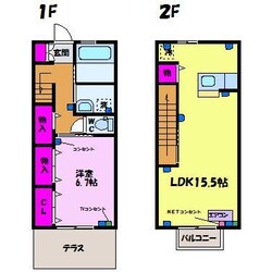 D-room秋吉　B棟の物件間取画像